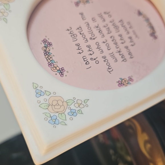 2 pce Set '95 '97 Precious Moments Confirmation Gift Jesus Frame and Figurine - Picture 6 of 14